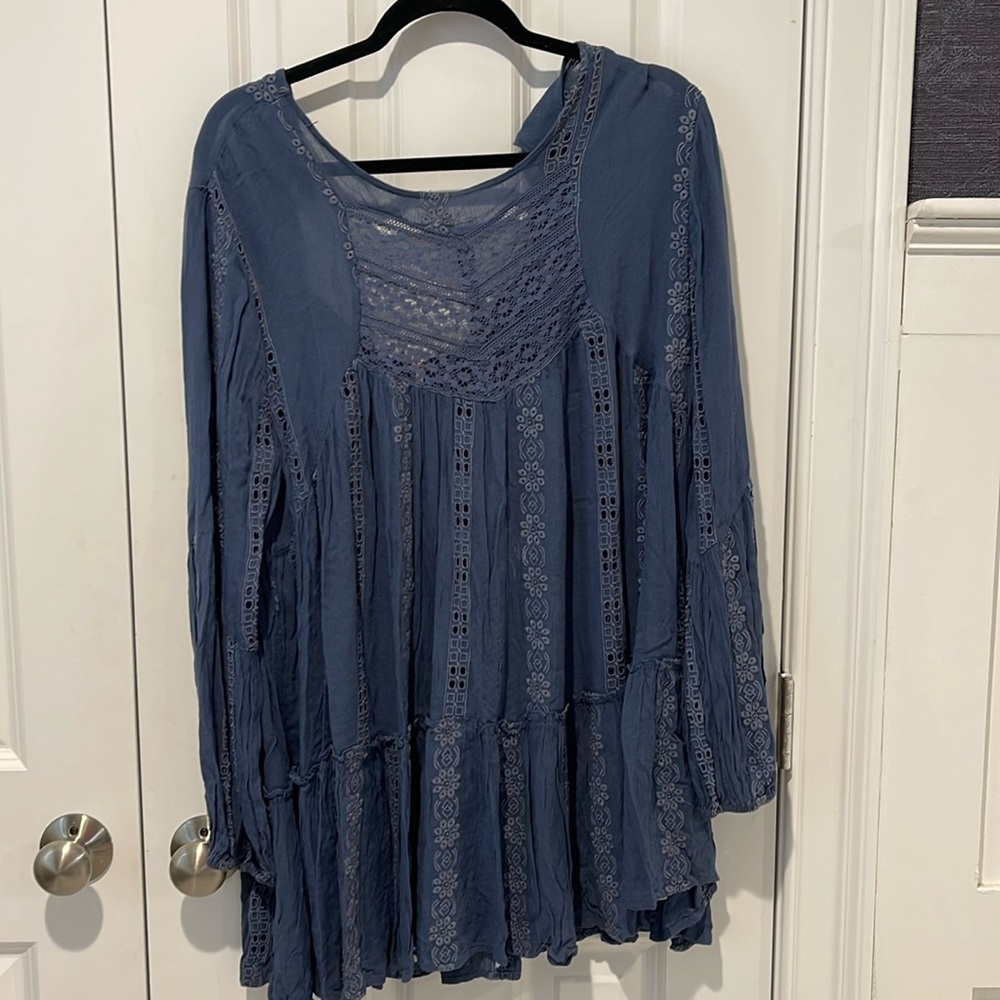 Blue Free people Tunic